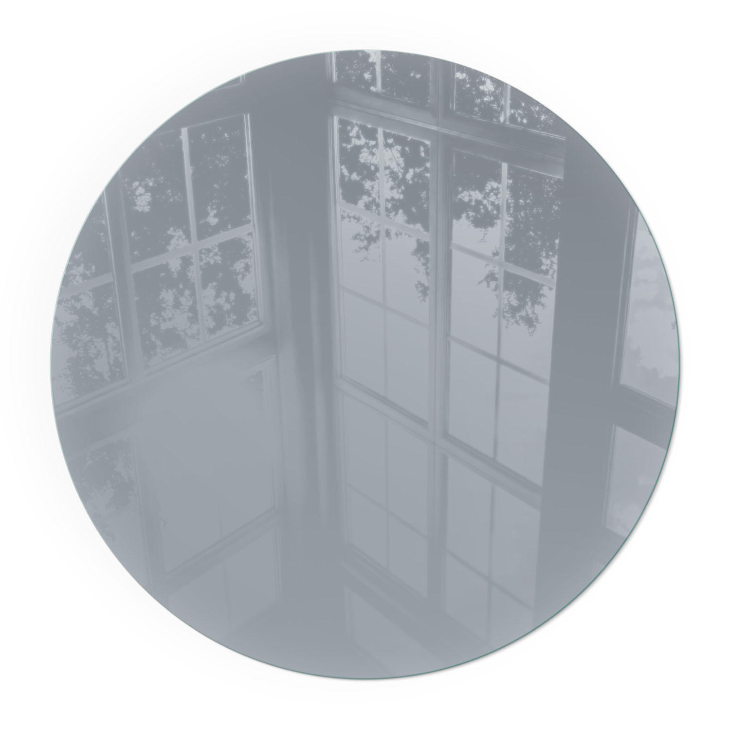 GLASPLATTE für Kamin Ø 80 cm - Grau, Glas (80/80/0.4cm) - TULUP