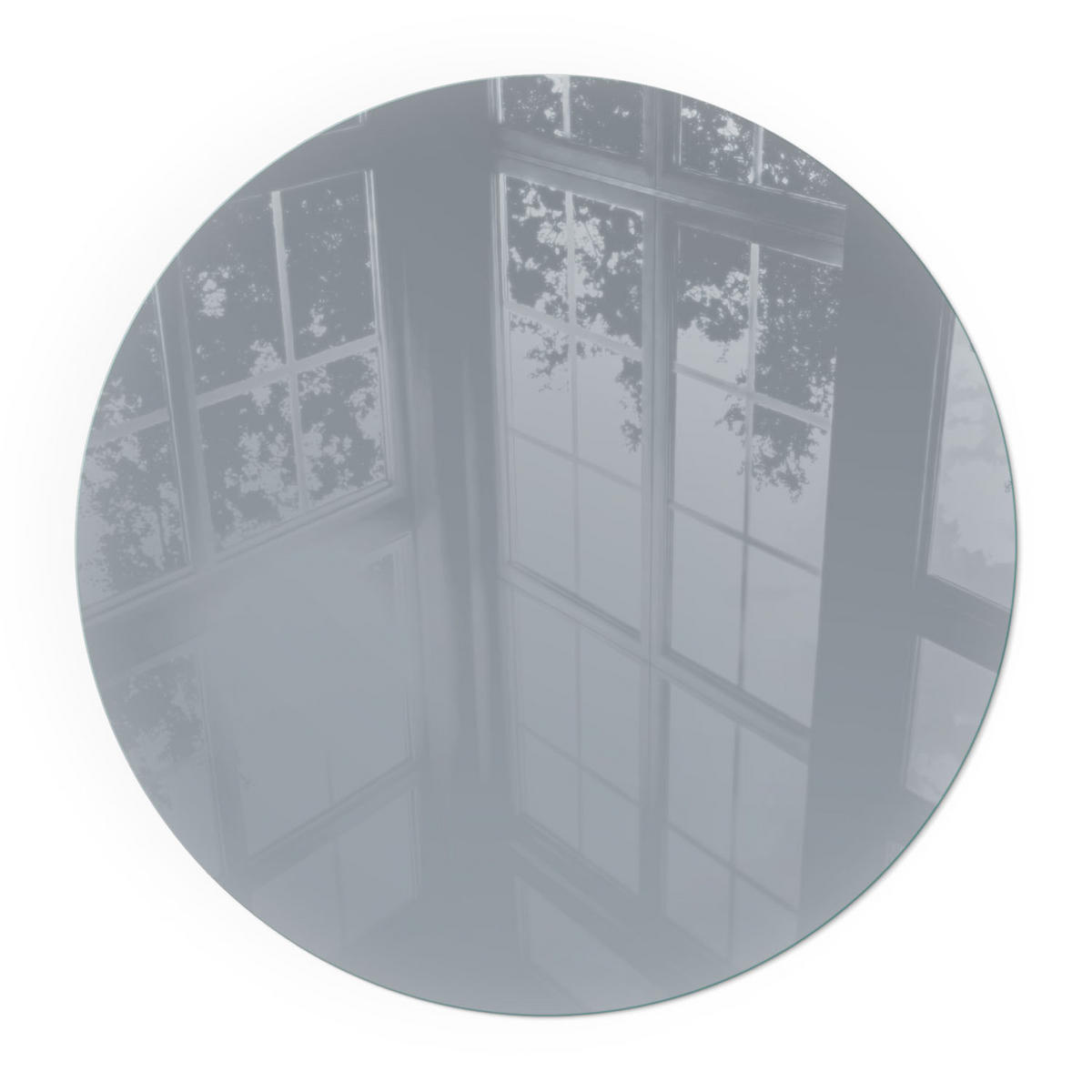 GLASPLATTE für Kamin Ø 80 cm - Grau, Glas (80/80/0.4cm) - TULUP