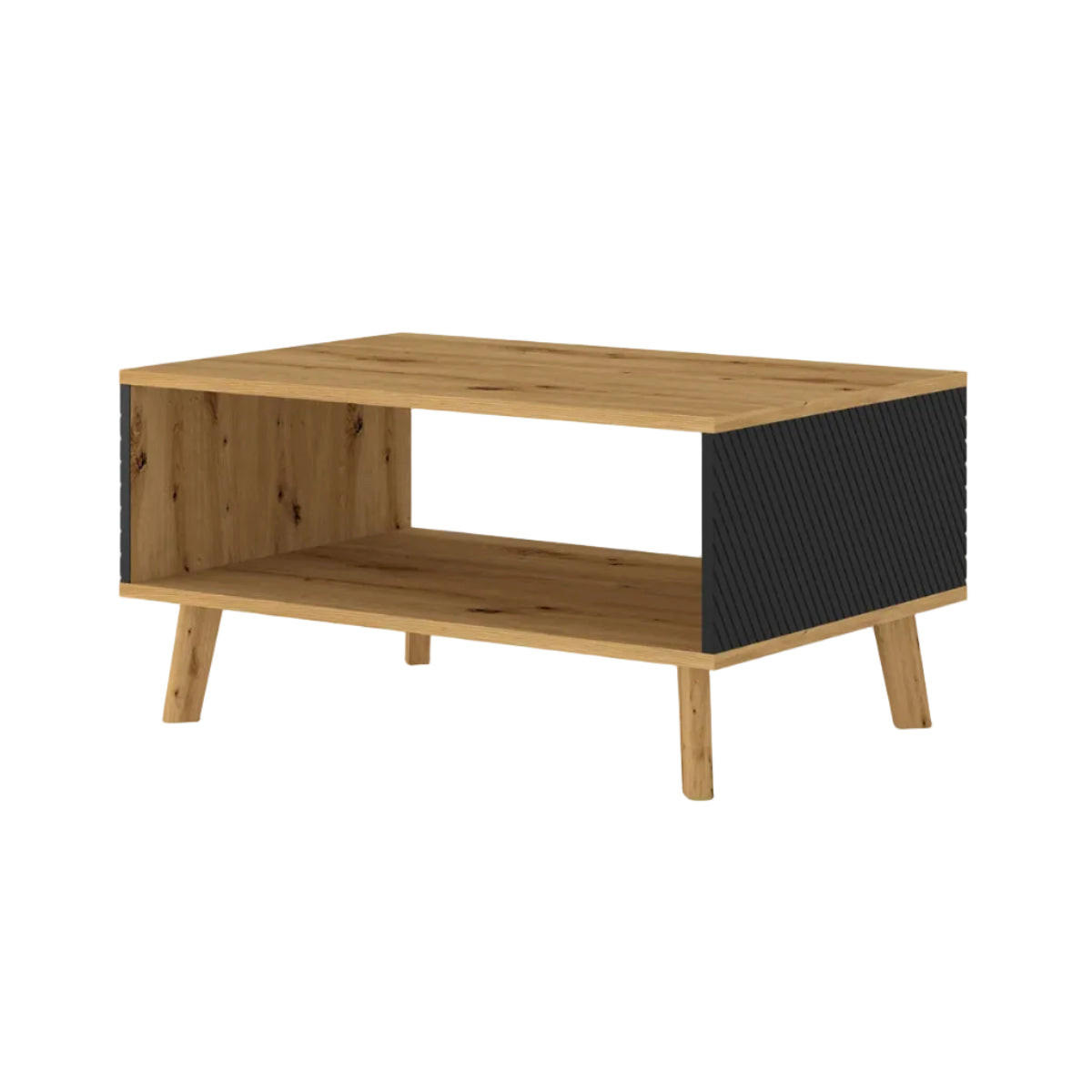 KLUBSKA MIZICA Nexa Les in črna - črna, leseni material (60/90/45cm) - Petits-meubles
