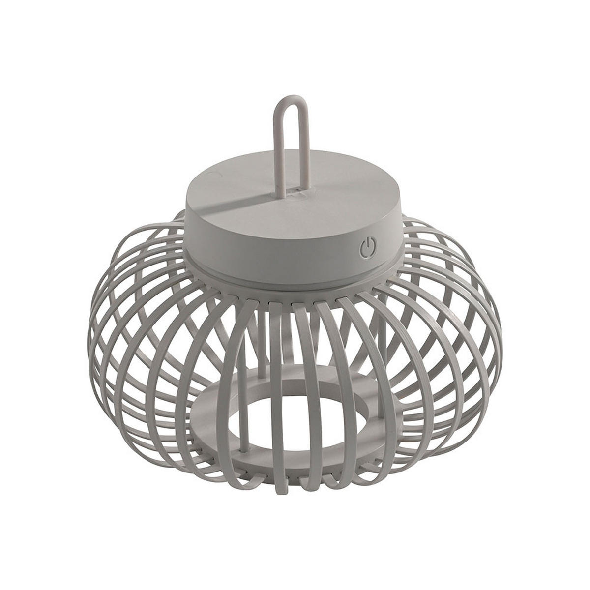 PENDEL TISCHLEUCHTE LED Metall sand, IP44, Touchdimmer, USB - Bernsteinfarben, Metall (25/25/22cm)