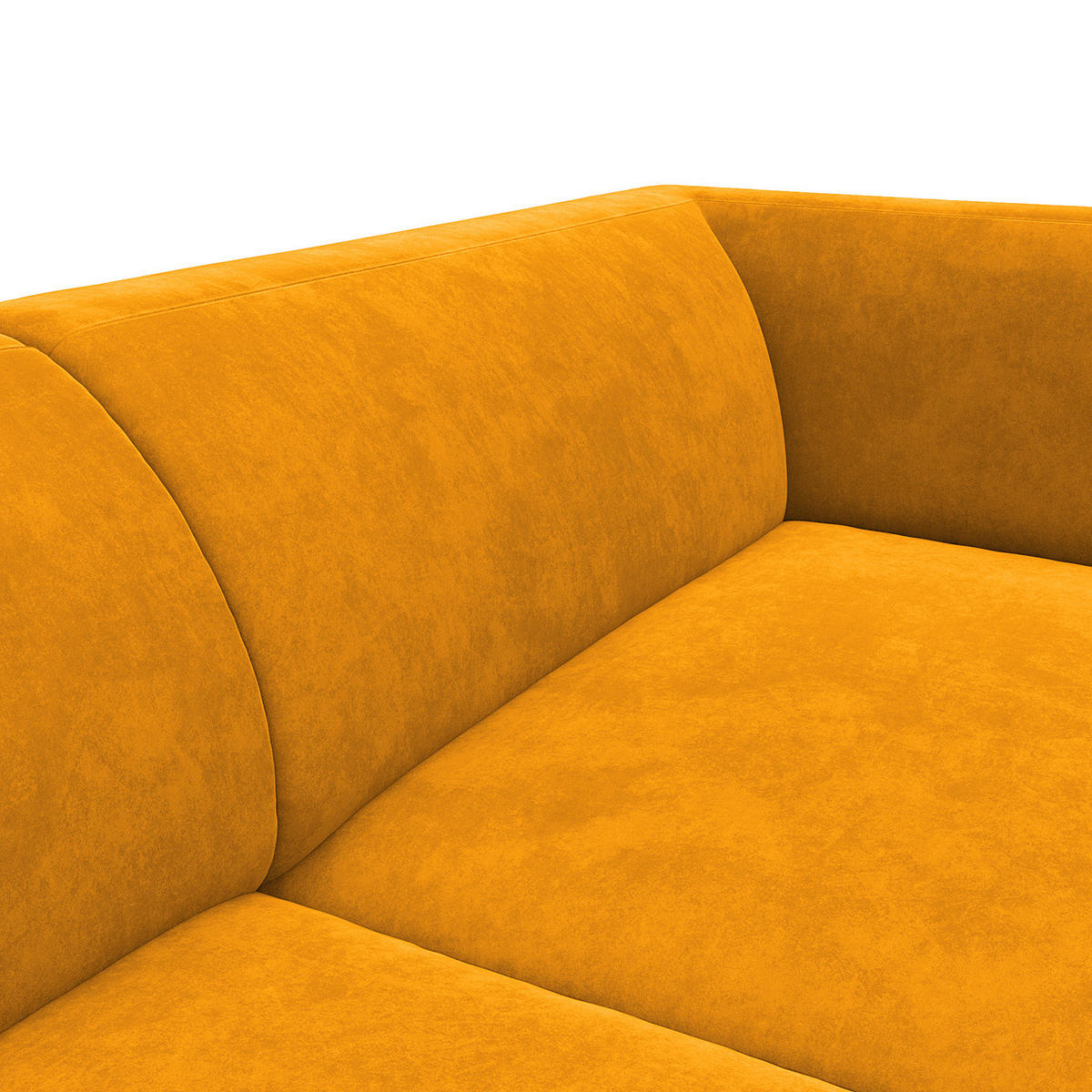 3-SITZER SOFA - Gelb/Schwarz, Textil/Metall (205/74/88cm) - home24