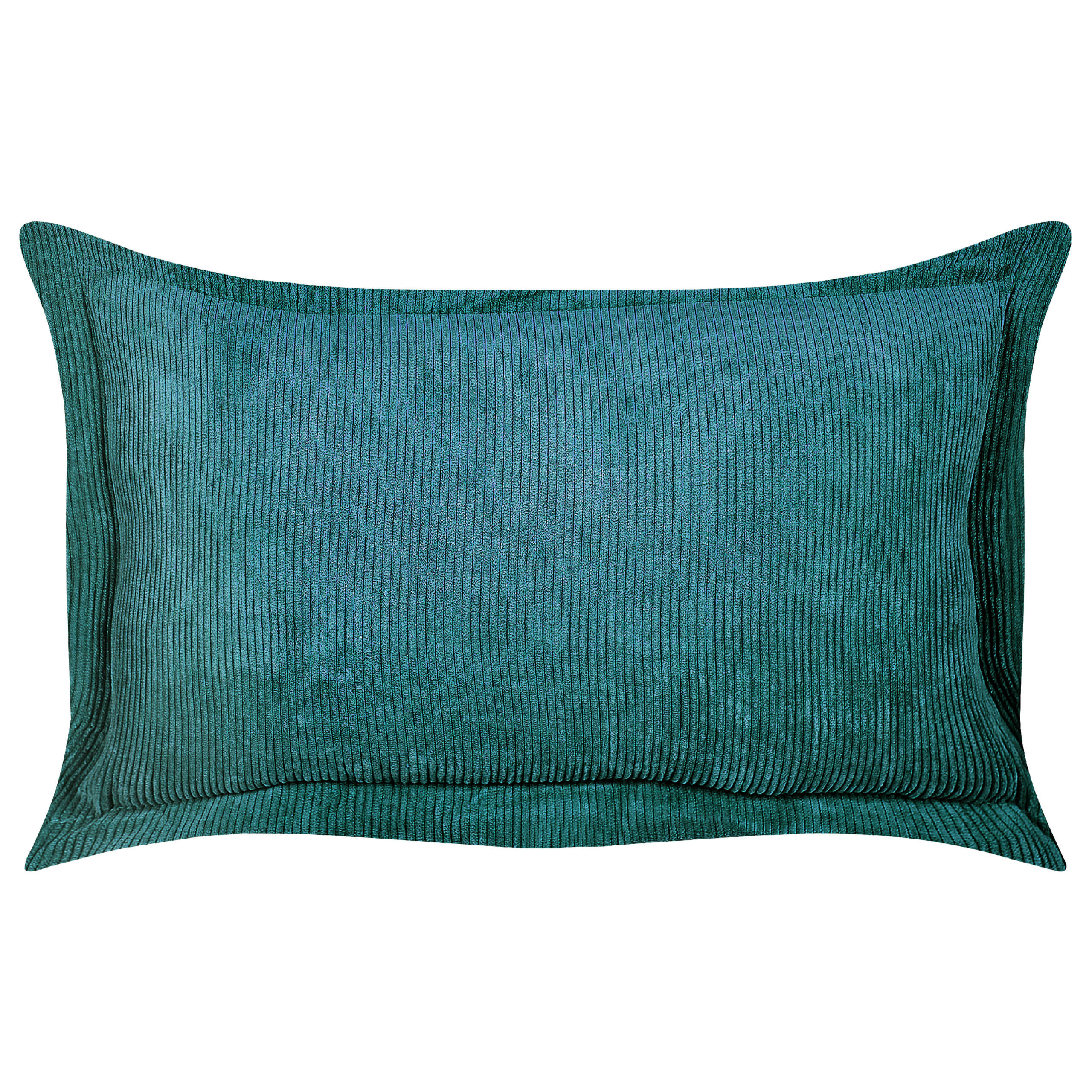DEKOKISSEN CORD 2er-Set Blaugrün 47/27 cm Zinnia - Türkis, Textil (47/27cm) - Beliani