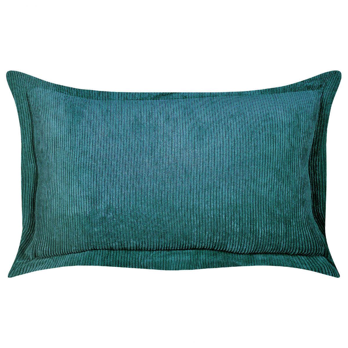 DEKOKISSEN CORD 2er-Set Blaugrün 47/27 cm Zinnia - Türkis, Textil (47/27cm) - Beliani