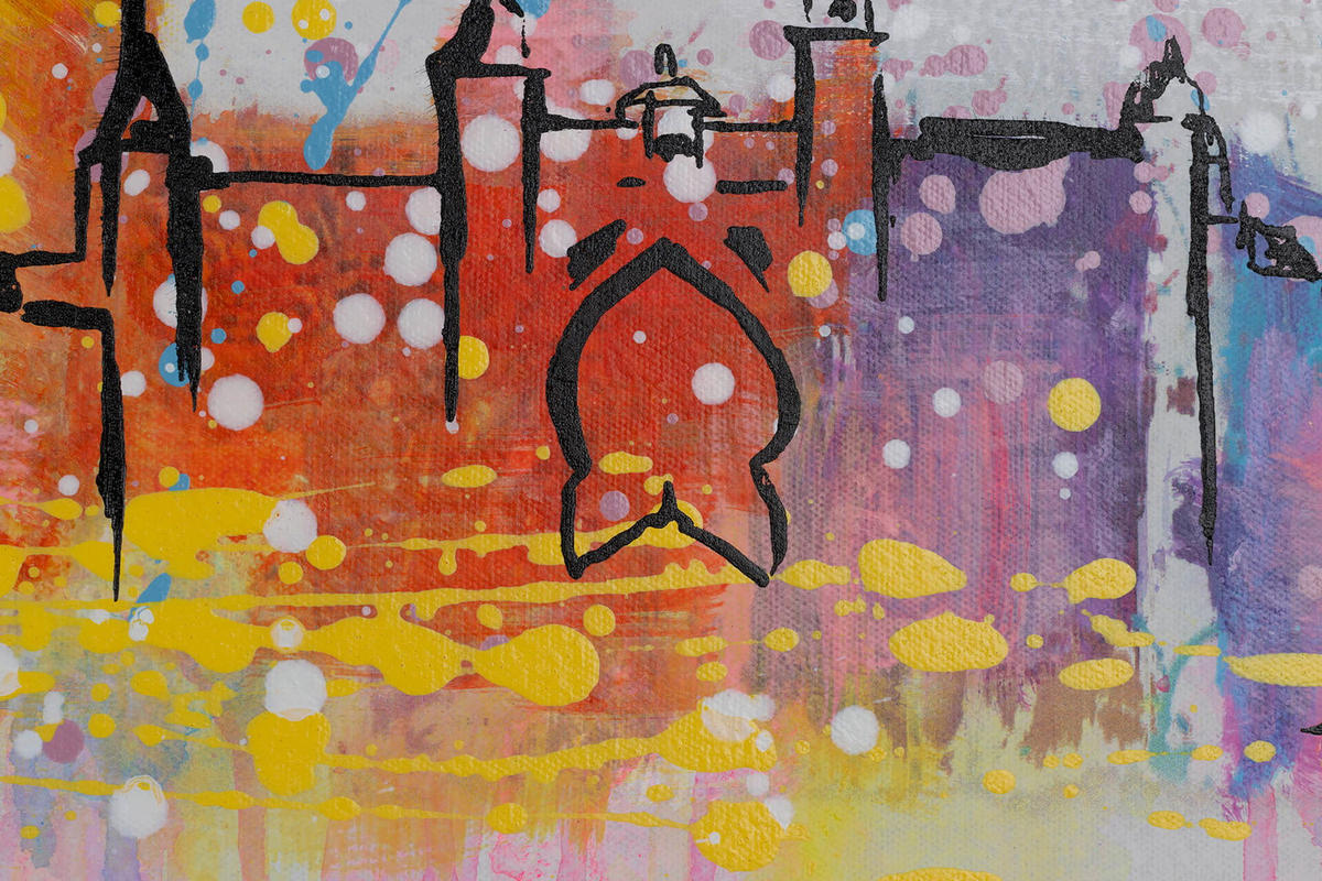 ACRYLBILD HANDGEMALT 120/60 cm - Multicolor/Grau, Holz/Textil (1.7/60cm) - KUNSTLOFT