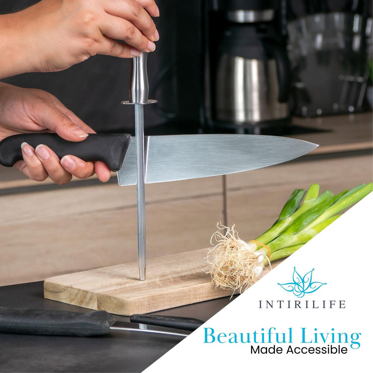 WETZSTAB - Silberfarben, Metall - Intirilife