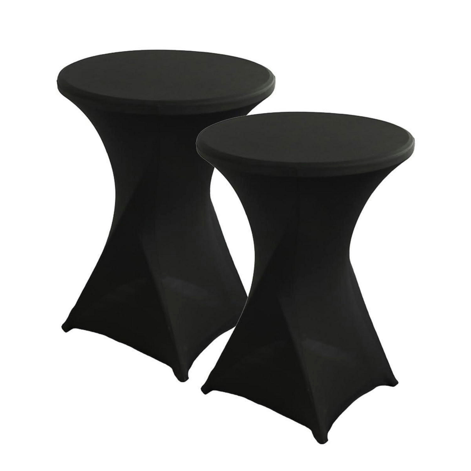 STEHTISCHHUSSEN 2er Set Schwarz Ø 80-85 cm - Schwarz, Textil (80/80cm)
