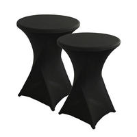STEHTISCHHUSSEN 2er Set Schwarz Ø 80-85 cm - Schwarz, Textil (80/80cm)
