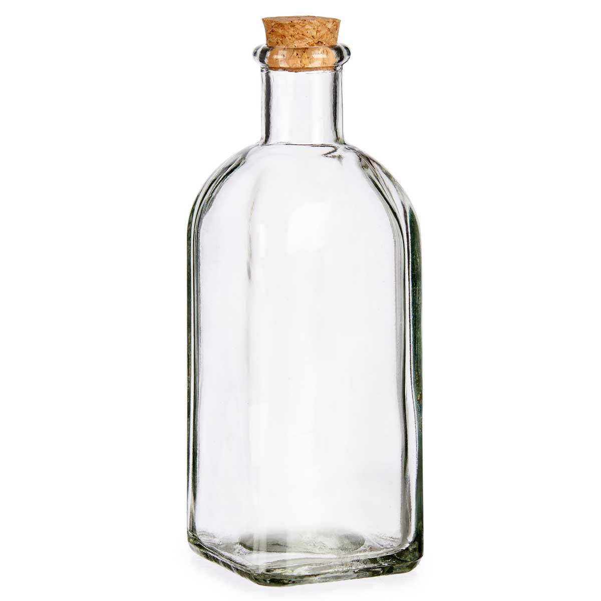 GLASFLASCHE Korkverschluss - Transparent, Glas (7/20/7cm)