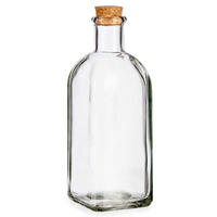 GLASFLASCHE Korkverschluss - Transparent, Glas (7/20/7cm)