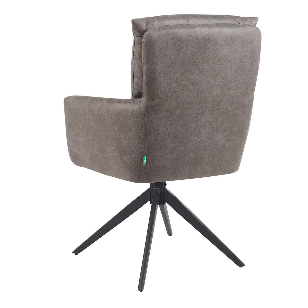 ARMLEHNSTUHL Mika-Alva - Taupe/Schwarz, Textil/Metall (59/94/66cm) - DUBI Möbel