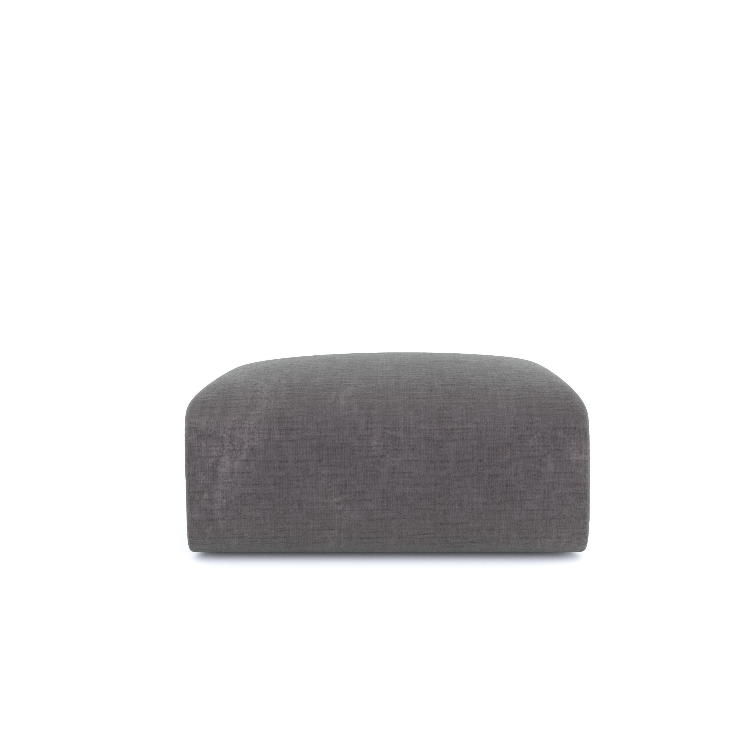 HOCKER Texturierter Samt Grau 75cm - Grau, Textil (75/45/75cm) - Sia Home