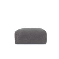 HOCKER Texturierter Samt Grau 75cm - Grau, Textil (75/45/75cm) - Sia Home