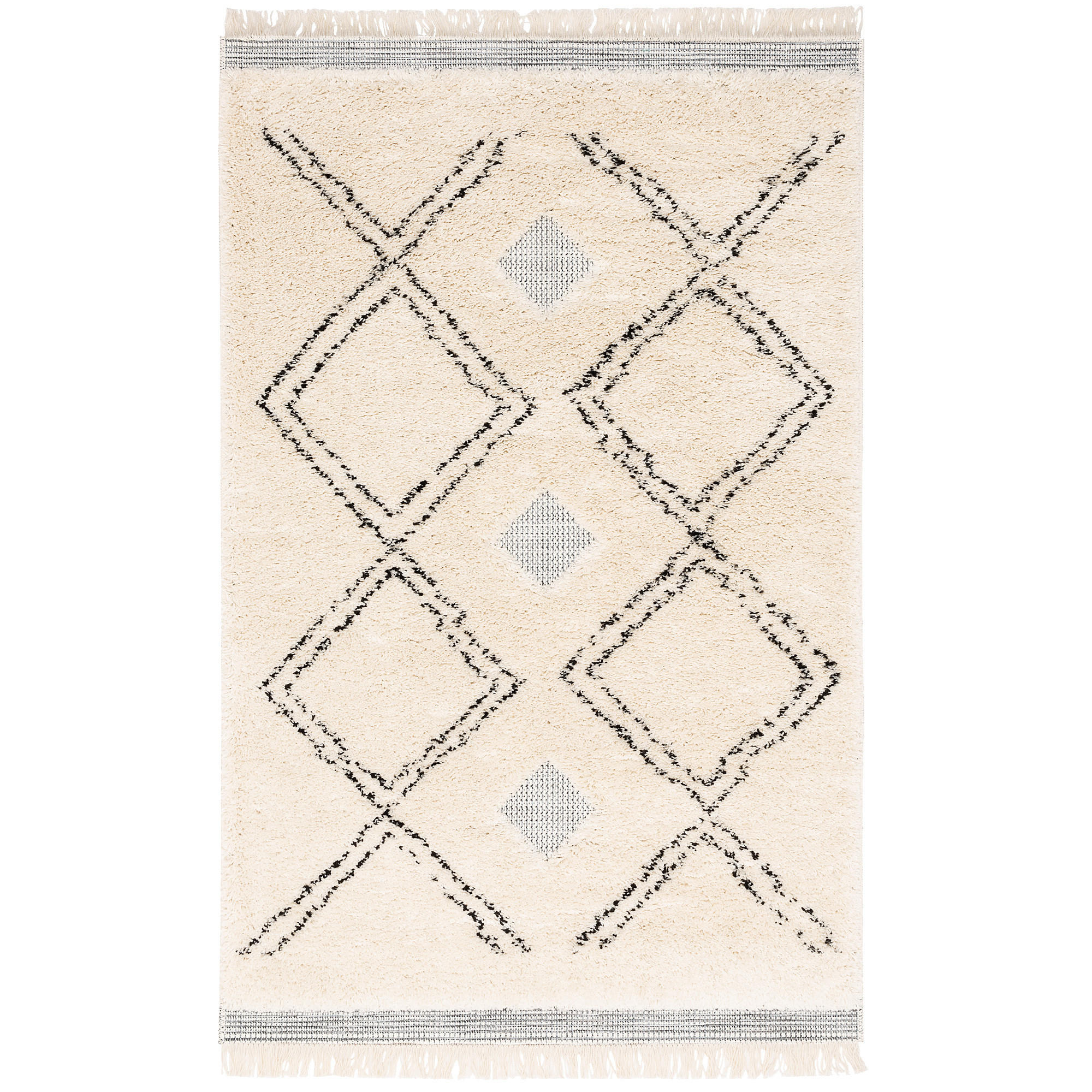 IN & OUTDOOR TEPPICH SHAGGY SYLT RAUTEN - Creme, Textil (120/170cm) - Pergamon