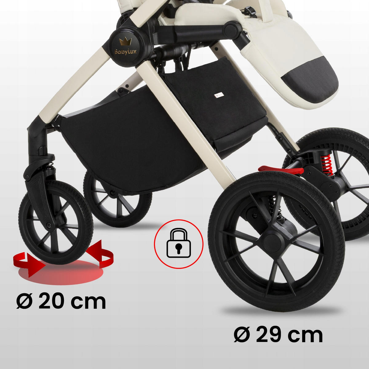 KINDERWAGEN Boldo 4in1 Olive Babywanne, Reisebuggy, Autositz, Isofix Basis - Schwarz/Weiß, Textil/Metall (58/98cm) - BabyLux