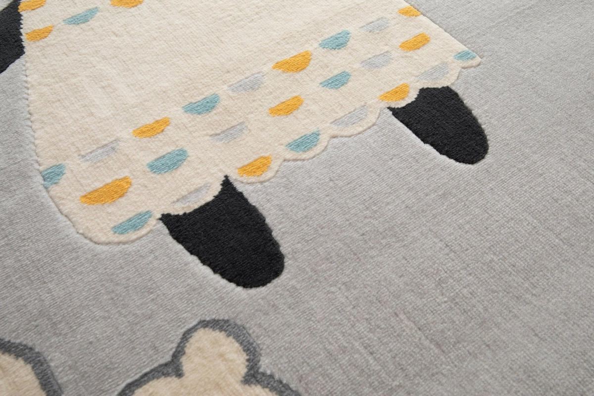 KINDERTEPPICH superweich grau - Grau, Textil (120/170cm) - AFK Living