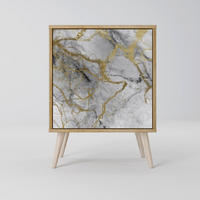 SIDEBOARD TIMELESS GLIDE, Eichefarben, 57,5x42x77,5 cm, Schräge Buchenholzfüße - Eichefarben/Buchefarben, Holzwerkstoff/Buchenholz (57.5/77.5/42cm) - SpaceRebels