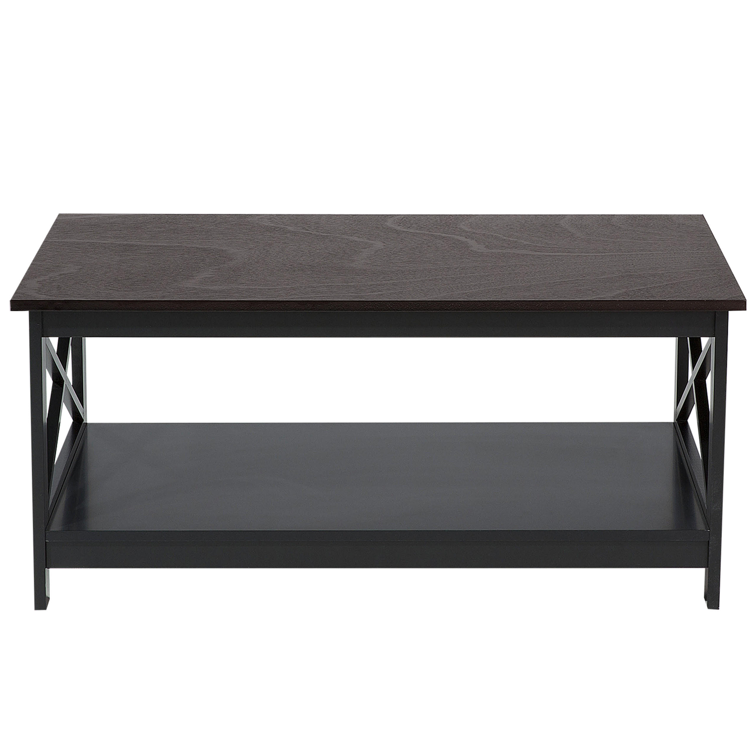 COUCHTISCH schwarz rechteckig 55/100 cm Foster - Schwarz, Holzwerkstoff (55/100/45cm) - Beliani