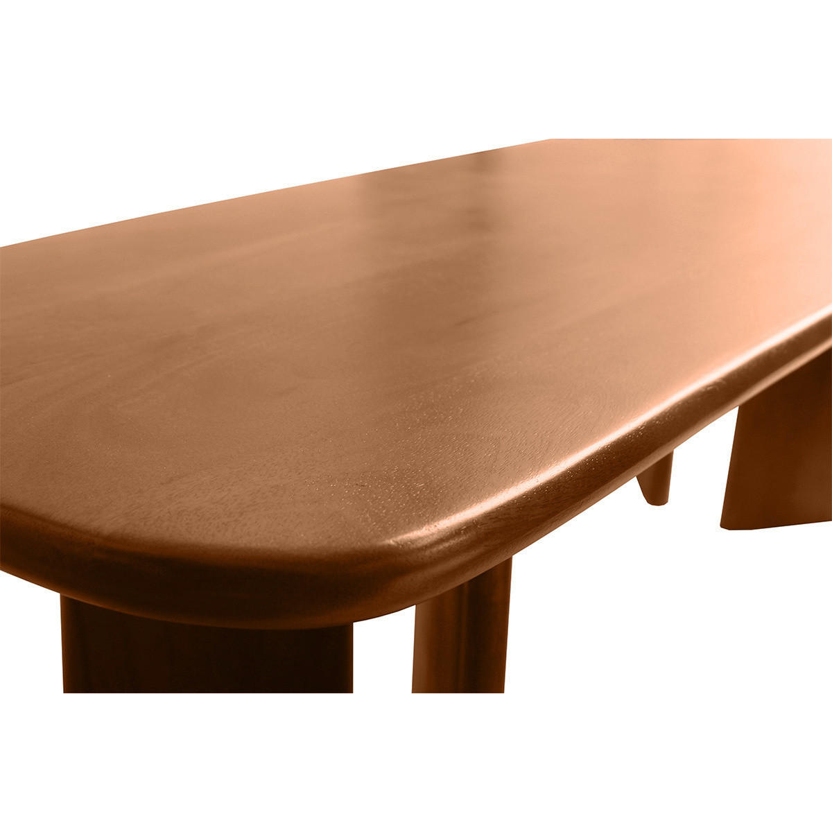 COUCHTISCH aus massivem gefärbtem Mangoholz L120 cm SOTA - Braun, Holz (120/45/35cm) - Miliboo
