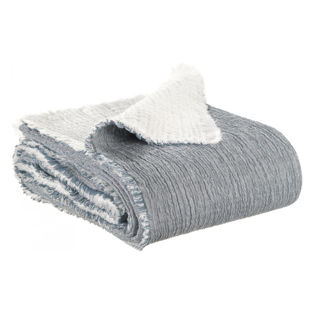 WOHNDECKE Emilio pazifik 130 x 200 cm - Blau, Textil (130/200cm) - Vivaraise