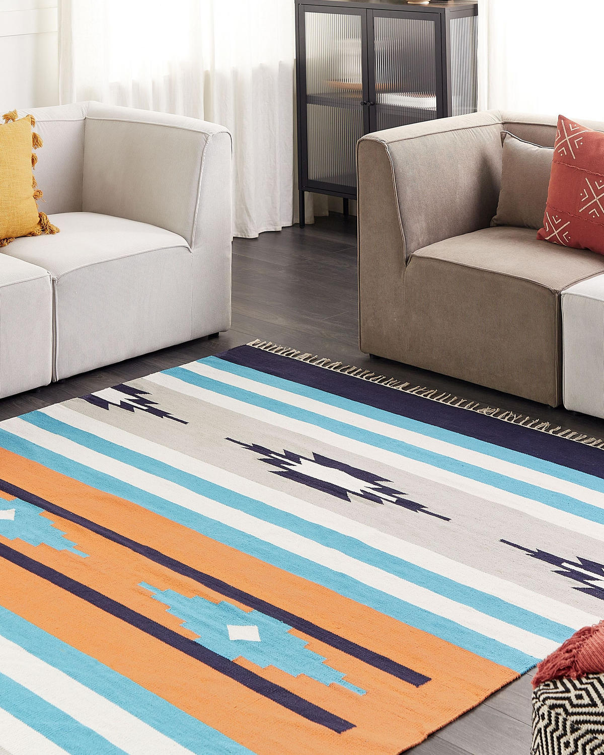 KELIM-TEPPICH Noratus 300/200 cm - Multicolor, Textil (200/300cm) - Beliani