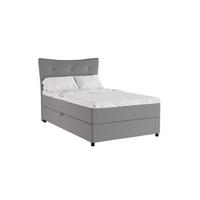 BOXBETT Nevada 120x200 cm Polsterbett mit hochwertiger Bonell-Matratze und Topper - beige - Beige, Holz (120/200cm) - Homesy