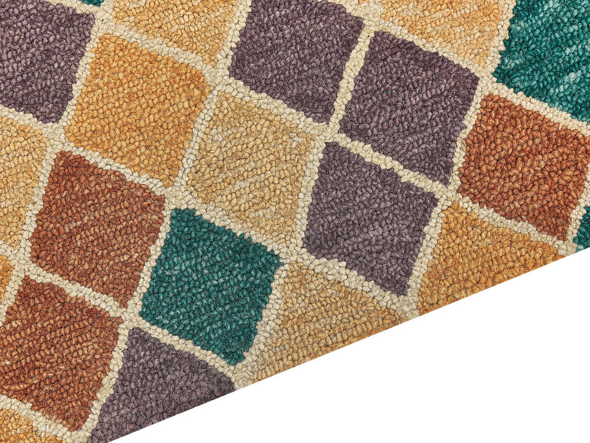 KURZFLOR-TEPPICH Keskin 200/200 cm - Multicolor, Textil (200/200cm) - Beliani