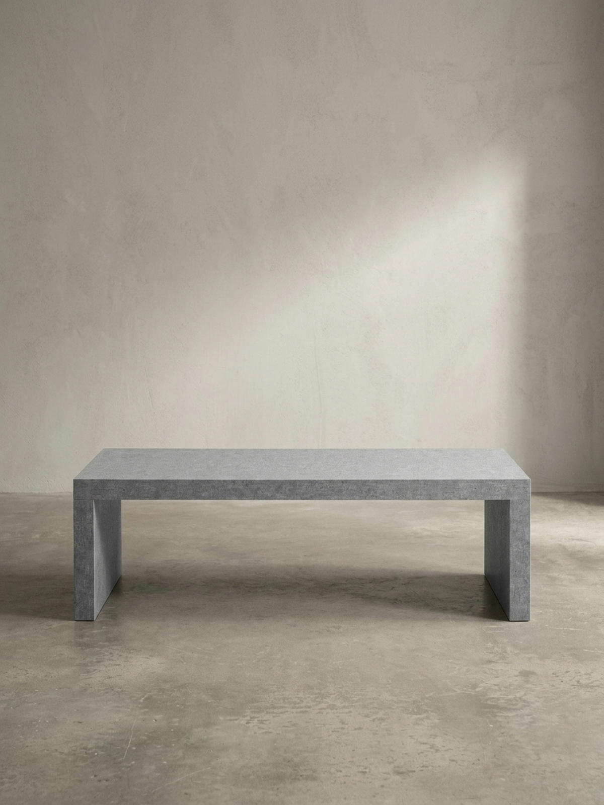 COUCHTISCH in Beton-Optik, zeitloses Design, rechteckig, schlicht, Grau 110x55x35 cm - Grau, Holzwerkstoff (55/110/35cm) - KADIMA DESIGN