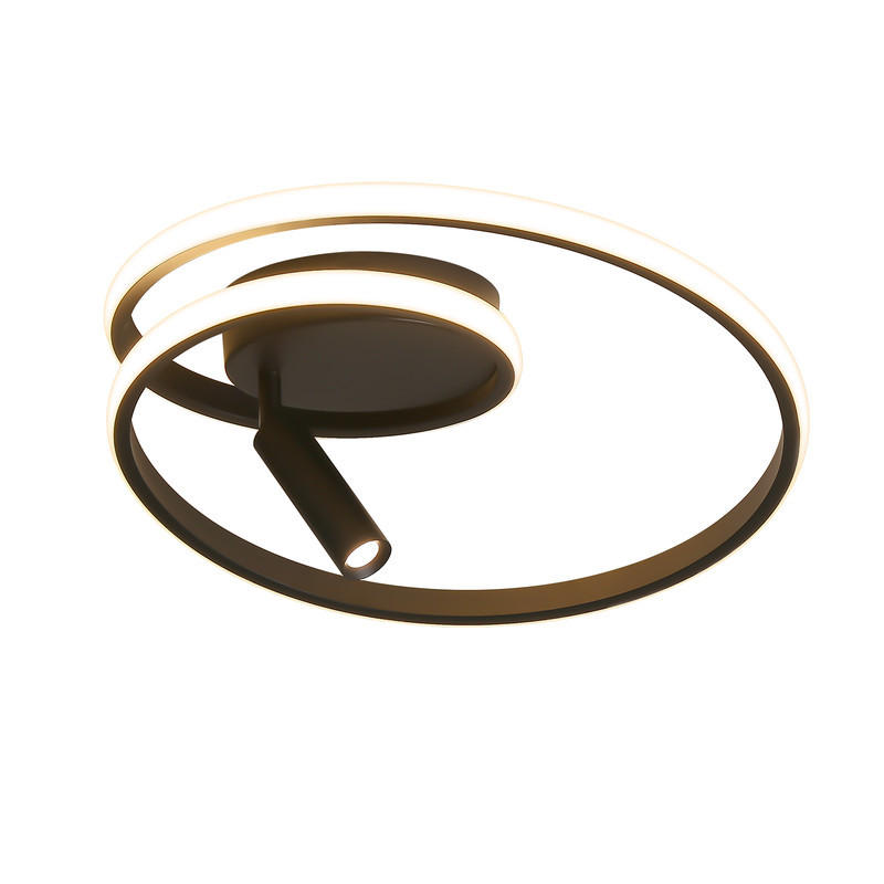 LED-DECKENLEUCHTE Lynton 40/40/12.5cm - Schwarz, Metall (40/40/12.5cm) - Nettlife