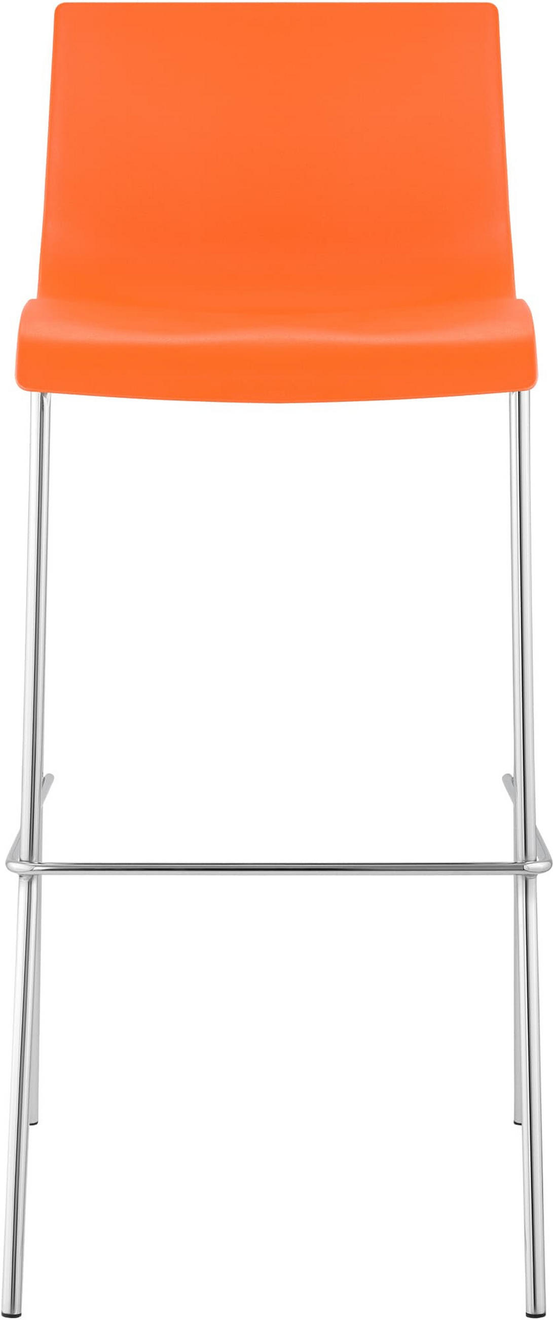 BARHOCKER Kunststoff Orange - Chromfarben/Orange, Kunststoff/Metall (43/100/48cm) - CLP