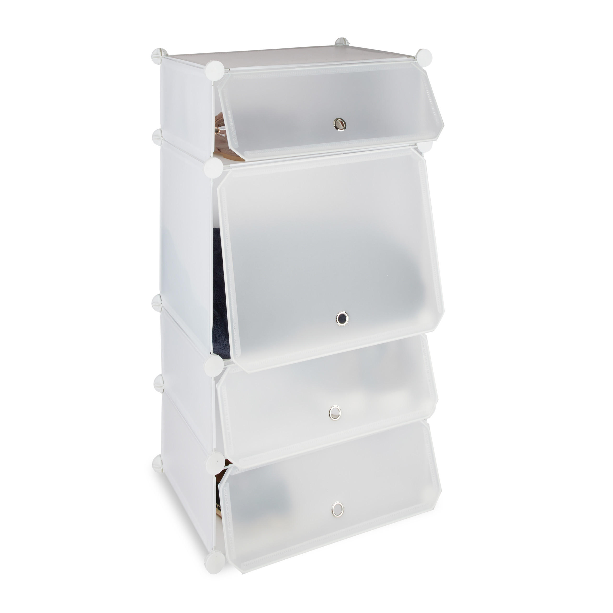 SKOHYLLA Vit plast 4-fack 91/49/36.5 cm