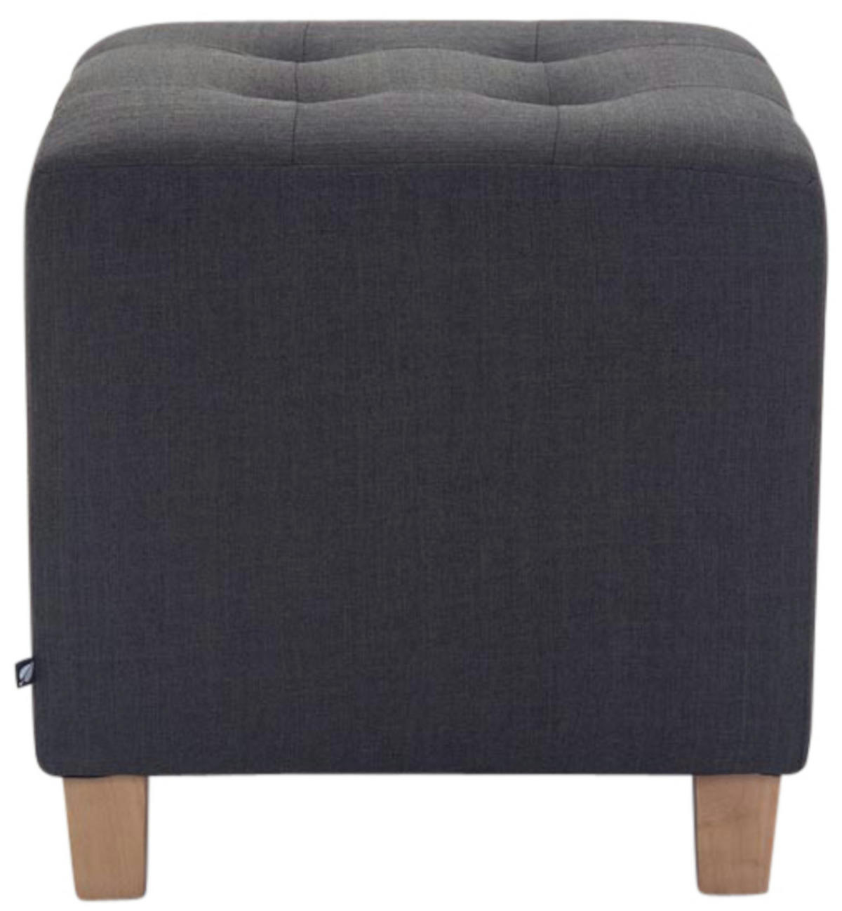 SITZWÜRFEL 2er Set Stoff dunkelgrau - Dunkelgrau, Holz/Textil (45/46/45cm) - CLP