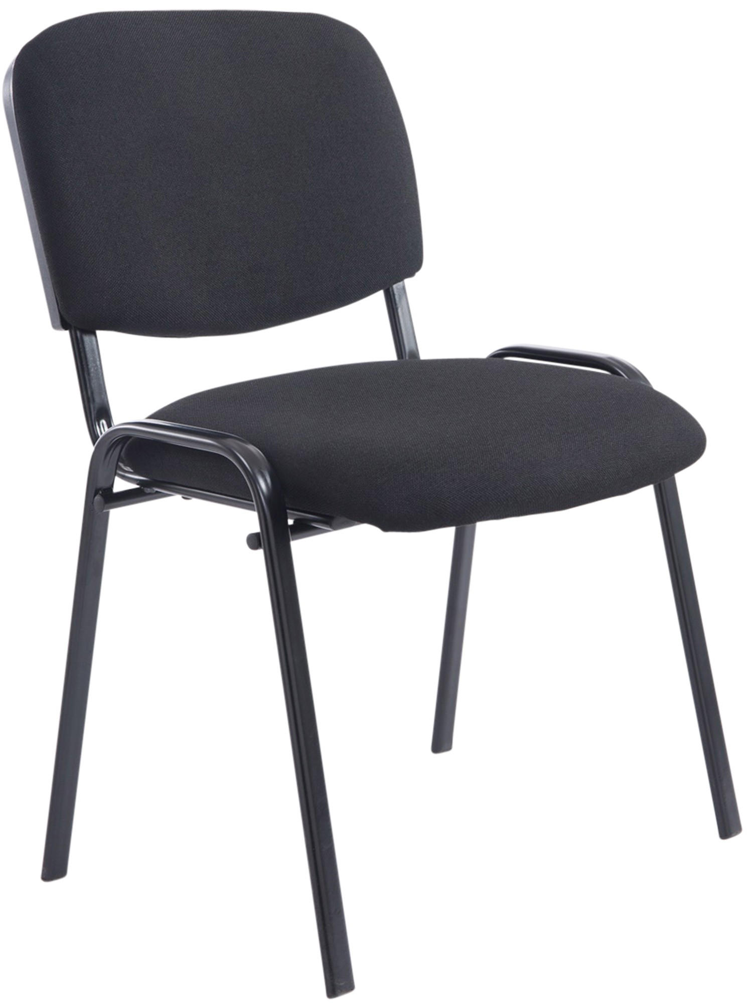 BESUCHERSTUHL Stoff schwarz - Schwarz, Textil/Metall (53/84/57cm) - CLP