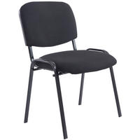 BESUCHERSTUHL Stoff schwarz - Schwarz, Textil/Metall (53/84/57cm) - CLP