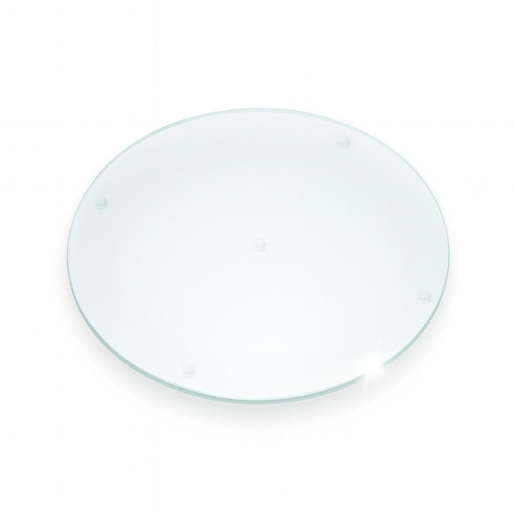 GLASPLATTE fi30cm Transparent - Transparent, Glas (30/30/0.4cm) - Wallfluent