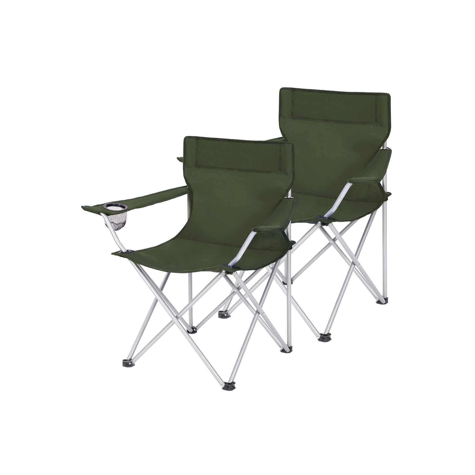 CAMPINGSTUHL KLAPPSTUHL 2ER-SET - Grün, Textil (52/81/84cm) - Hansiro