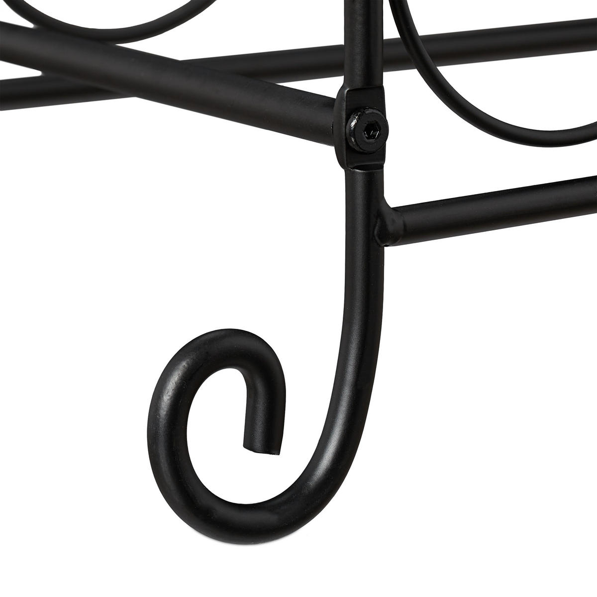 WEINREGAL - Schwarz, Metall (33/88/20cm) - Relaxdays