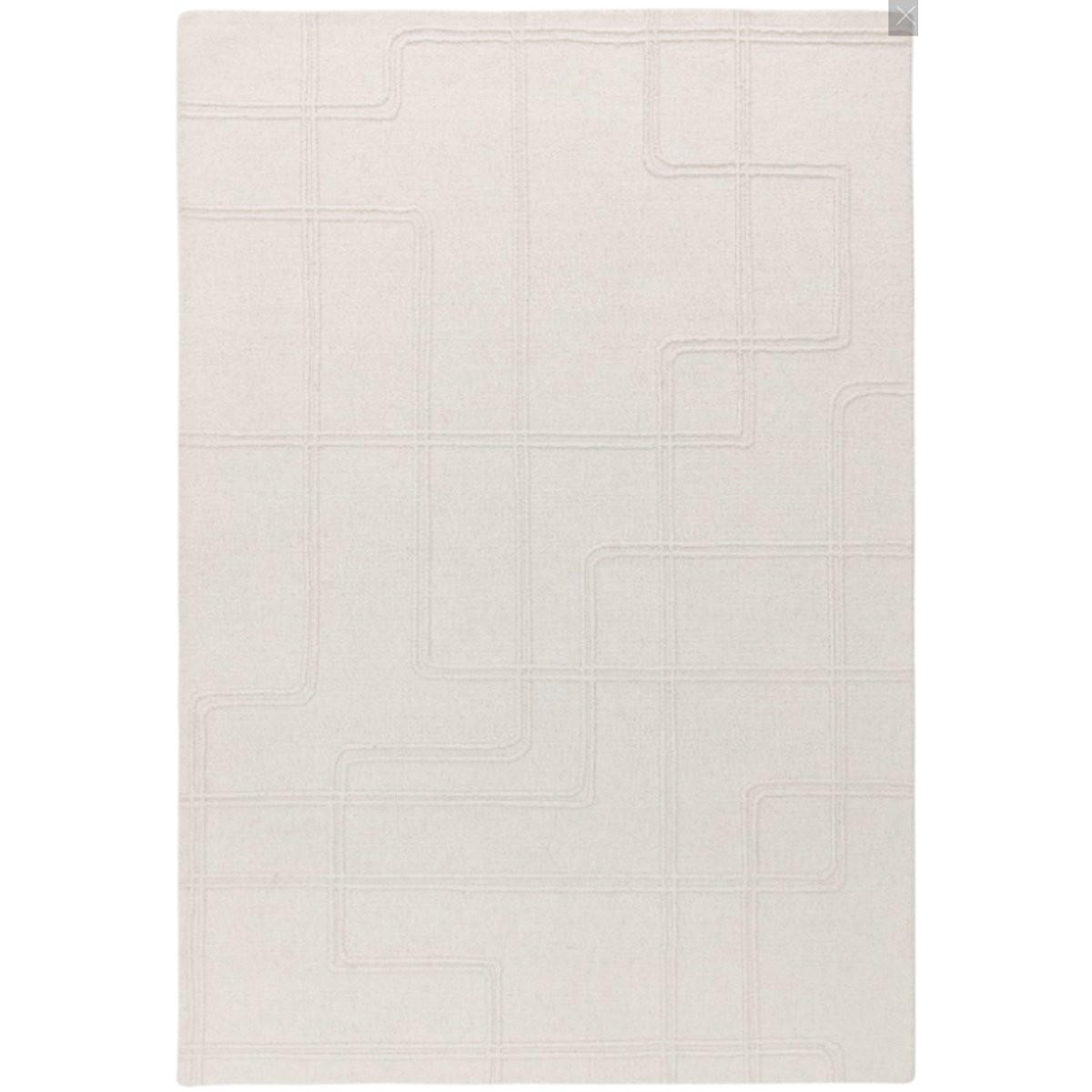 TEPPICH Wohn-/Schlafzimmer reine Wolle GROOM Weiß 120 x 170 cm - Weiß, Naturmaterialien (120/170cm) - Novatrend