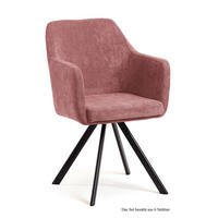 ARMLEHNSTUHL drehbar (6er-Set) Devka 57x87x60 Schwarz/Rosewood - Dunkelrosa/Schwarz, Kunststoff (60/87/57cm) - 58aufmkessel