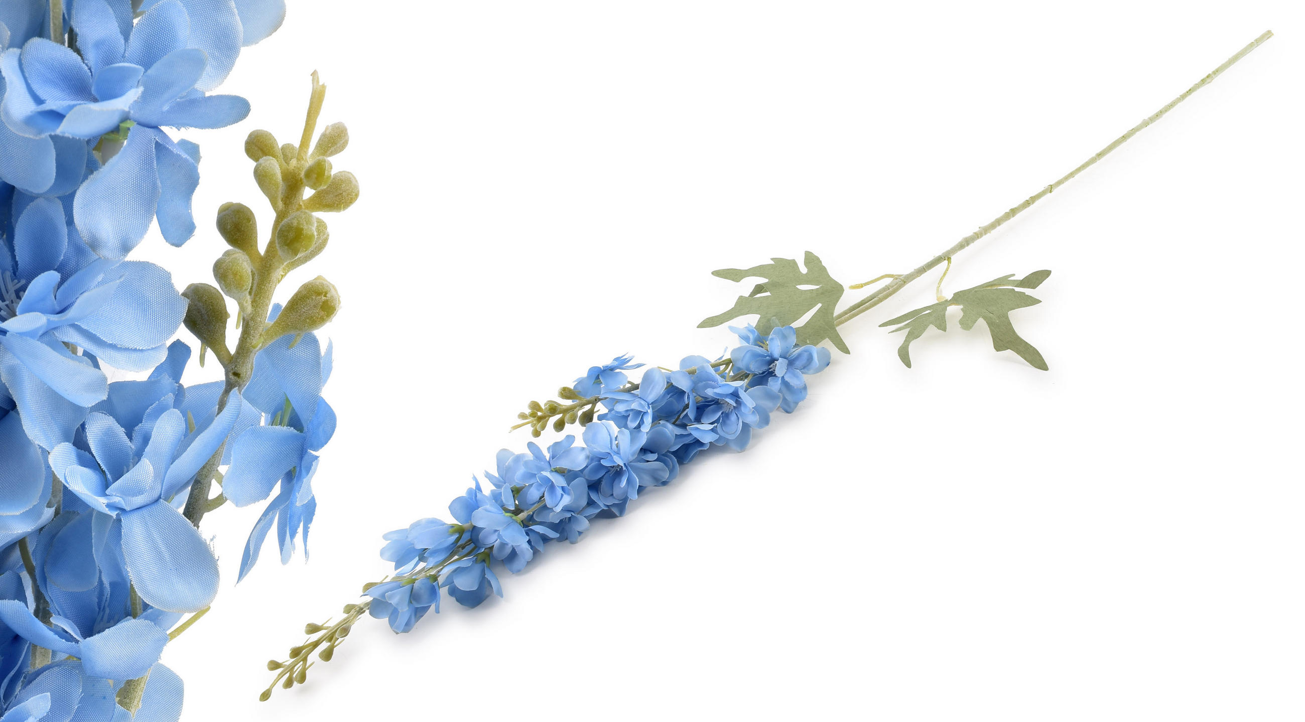 KUNSTBLUME Virdis Stockrose Blau 88/88/88 cm Kunstoff - Blau, Kunststoff (88cm) - Mondex