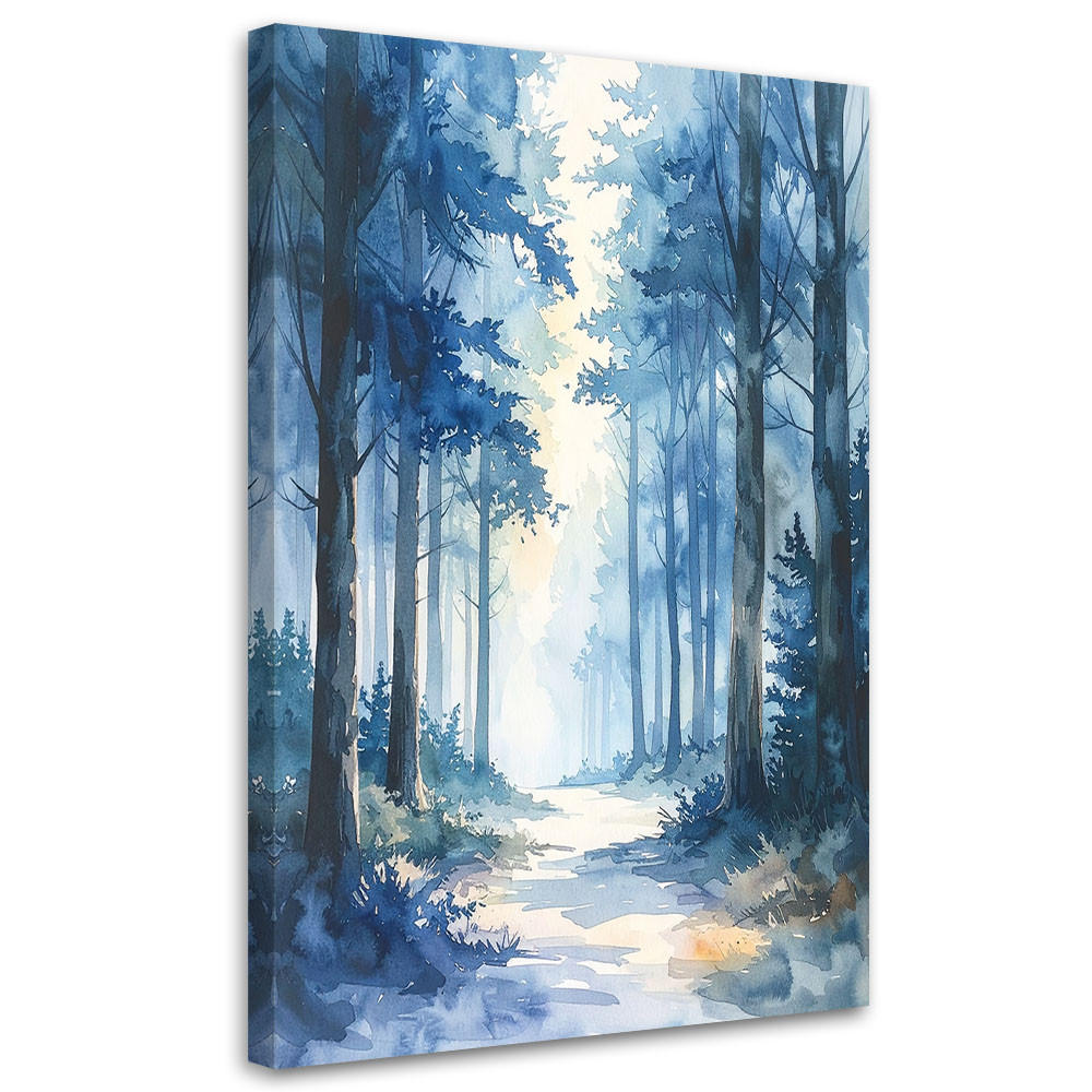 LEINWANDBILD Natur und Botanik 80x120cm - Blau, Textil (80/120cm) - Feeby