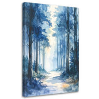 LEINWANDBILD Natur und Botanik 80x120cm - Blau, Textil (80/120cm) - Feeby