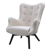 SESSEL SAND mit schwarzen Beinen - Ecru/Schwarz, Textil (80/105/86cm) - Lookway