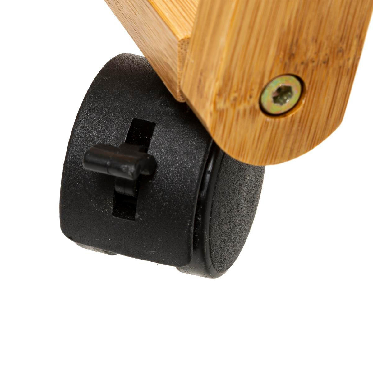 WAGEN auf Rollen mit 3 Körben Modern Weiß 54,5/35,5/88 cm - Weiß, Naturmaterialien (35.5/88/54.5cm) - 5five Simply Smart