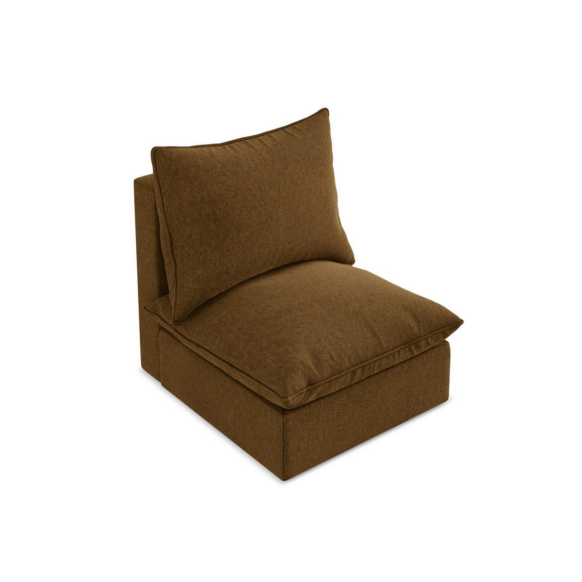 SOFAELEMENT Samt Stoff Gelb - Currygelb/Schwarz, Holzwerkstoff/Kunststoff (75/77/90cm) - LaMiaSofa