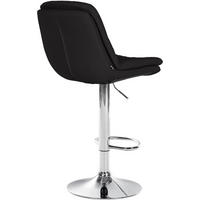 BARHOCKER Laura Stoff chrom schwarz - Chromfarben/Schwarz, Textil/Metall (46/113/54cm) - TPFLiving