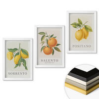 WANDBILDER 3er-Set - 20x30 cm Weißer Rahmen - Amalfi-Zitronen und -Orangen - Weiß, Kunststoff (20/30cm) - ArtPrintCave
