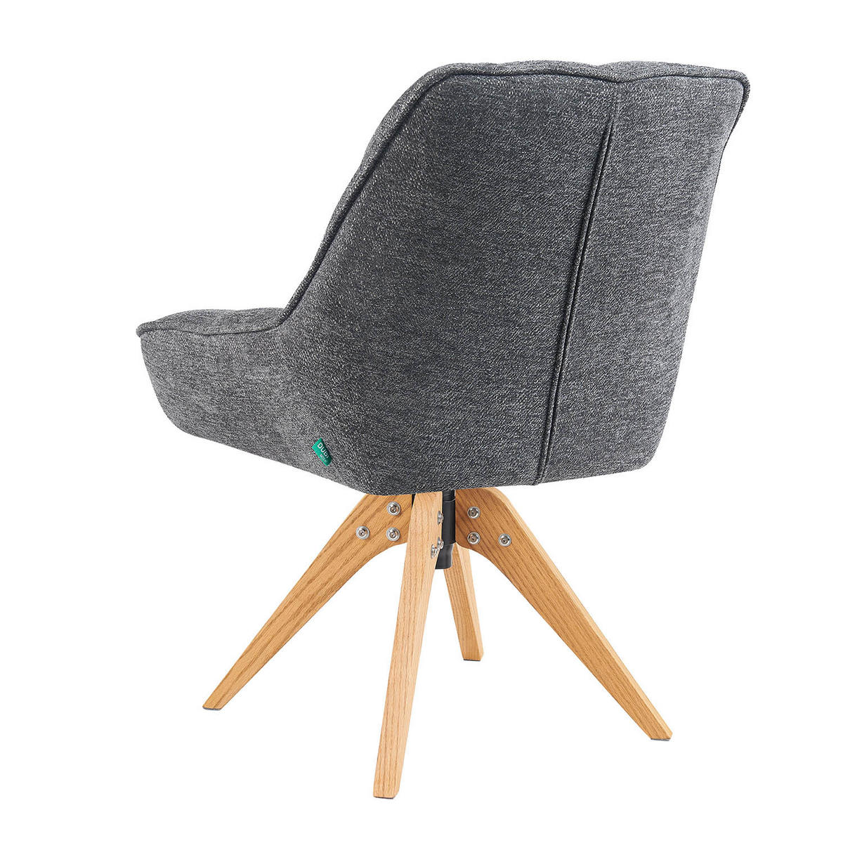 DREHSTUHL Mika-Lio - Honigeiche/Grau, Eichenholz/Holz (60/88/68cm) - DUBI Möbel