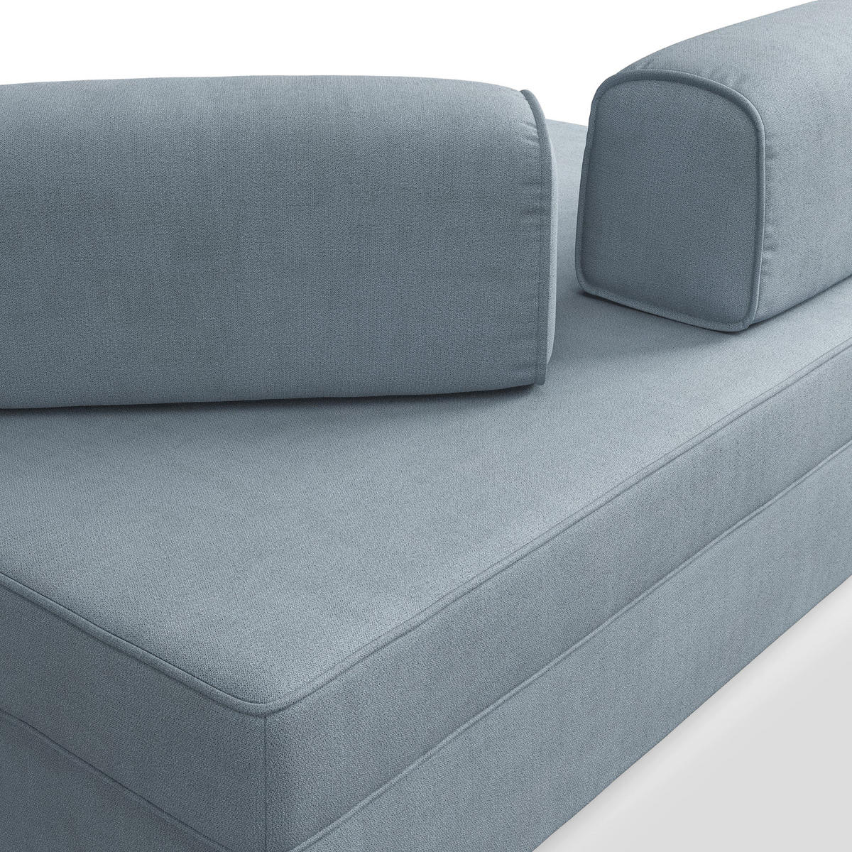 LINEARSOFA Liberty ausziehbar - Hellblau, Textil (200/42/105cm) - Divani.store