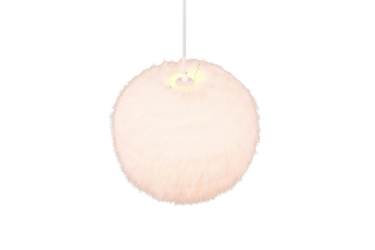HÄNGELAMPE FURRY - Weiß - 35/35/150 cm - Weiß, Textil (35/35/150cm) - Trio Leuchten
