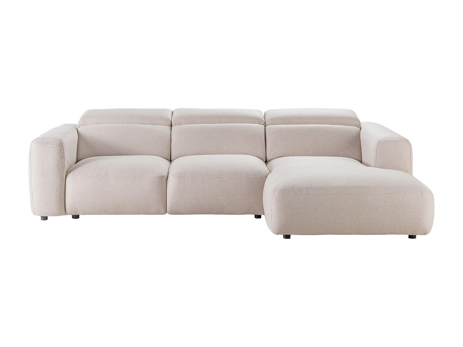 SOFA ohne Schlafmöglichkeit - 5 Personen - Stoff - Beige - Beige, Textil (279/77/175cm) - Vente-Unique